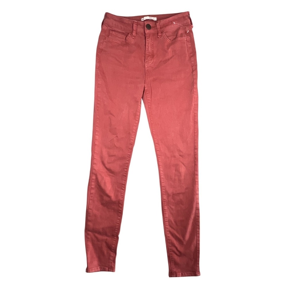 So! Women's High Rise Jeggings Size 0/24W‎ Coral Skinny Stretch Jeans